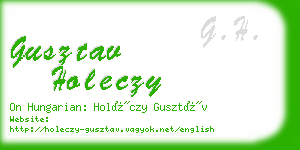 gusztav holeczy business card